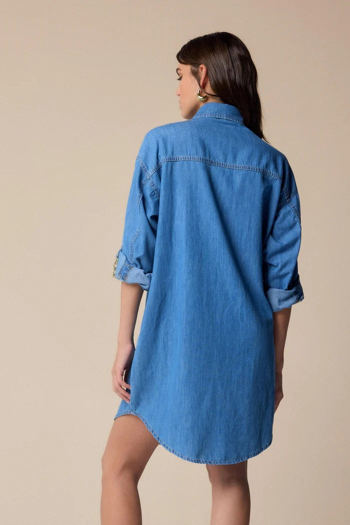 VESTIDO CAMISEIRO DENIM KOCCA