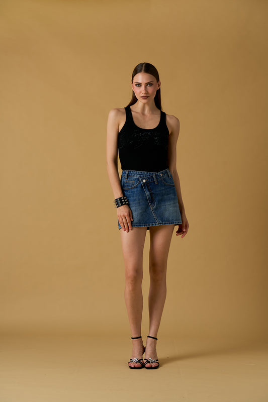 TOP LETRING STRASS OPEN