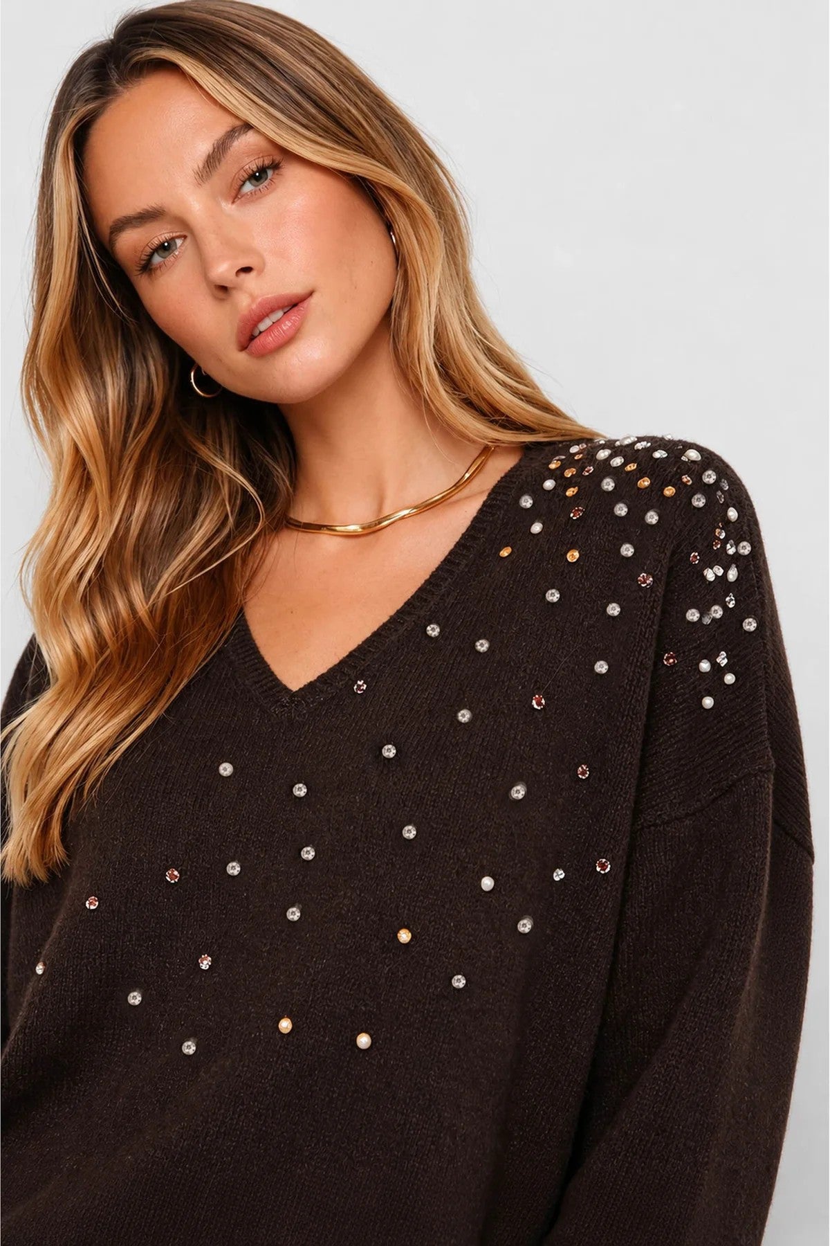 Look de outono/inverno com toque glamoroso