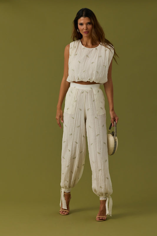 CALÇAS BORDADA SWALLOW