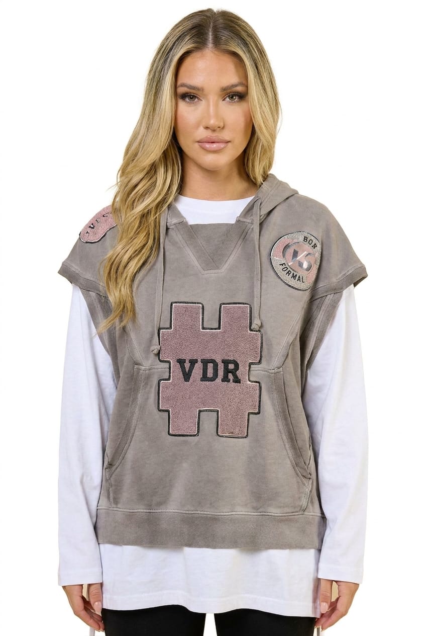 SWEATSHIRT COM CAPUZ E PATCHWORK VDR