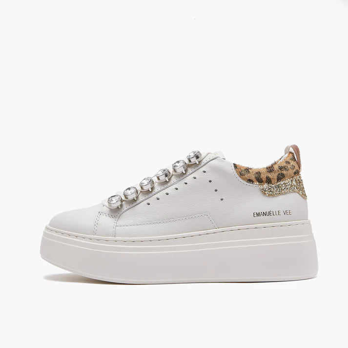 TÉNIS ANIMAL PRINT C/ STRASS EMANUELLE VEE