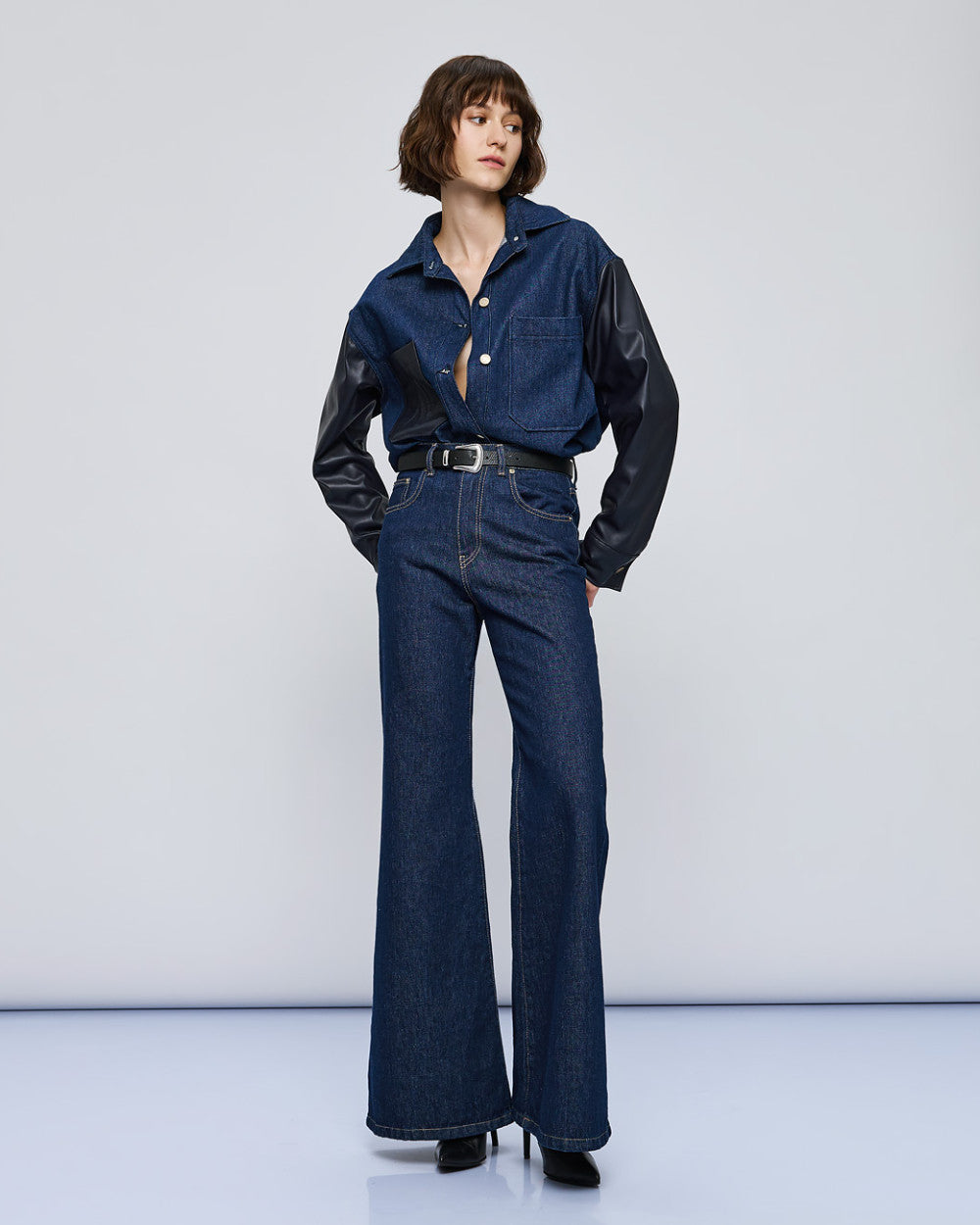 CAMISA DENIM COM ECOPELE ACCESS