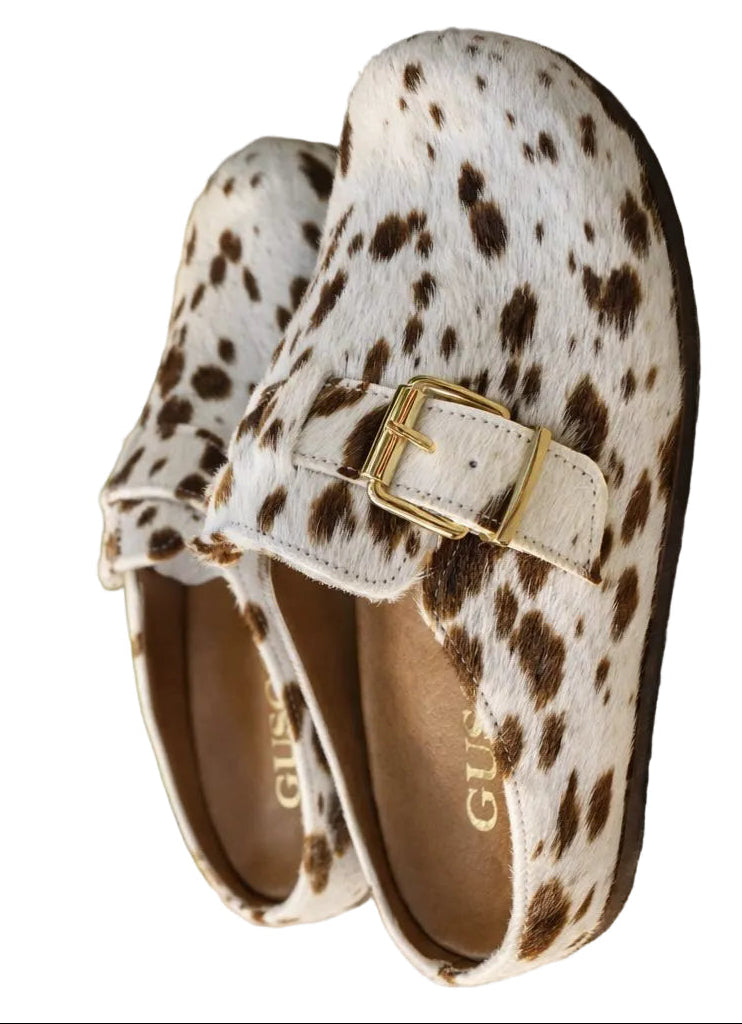 CHINELOS BIRKENSTOCK COW PRINT GUSI