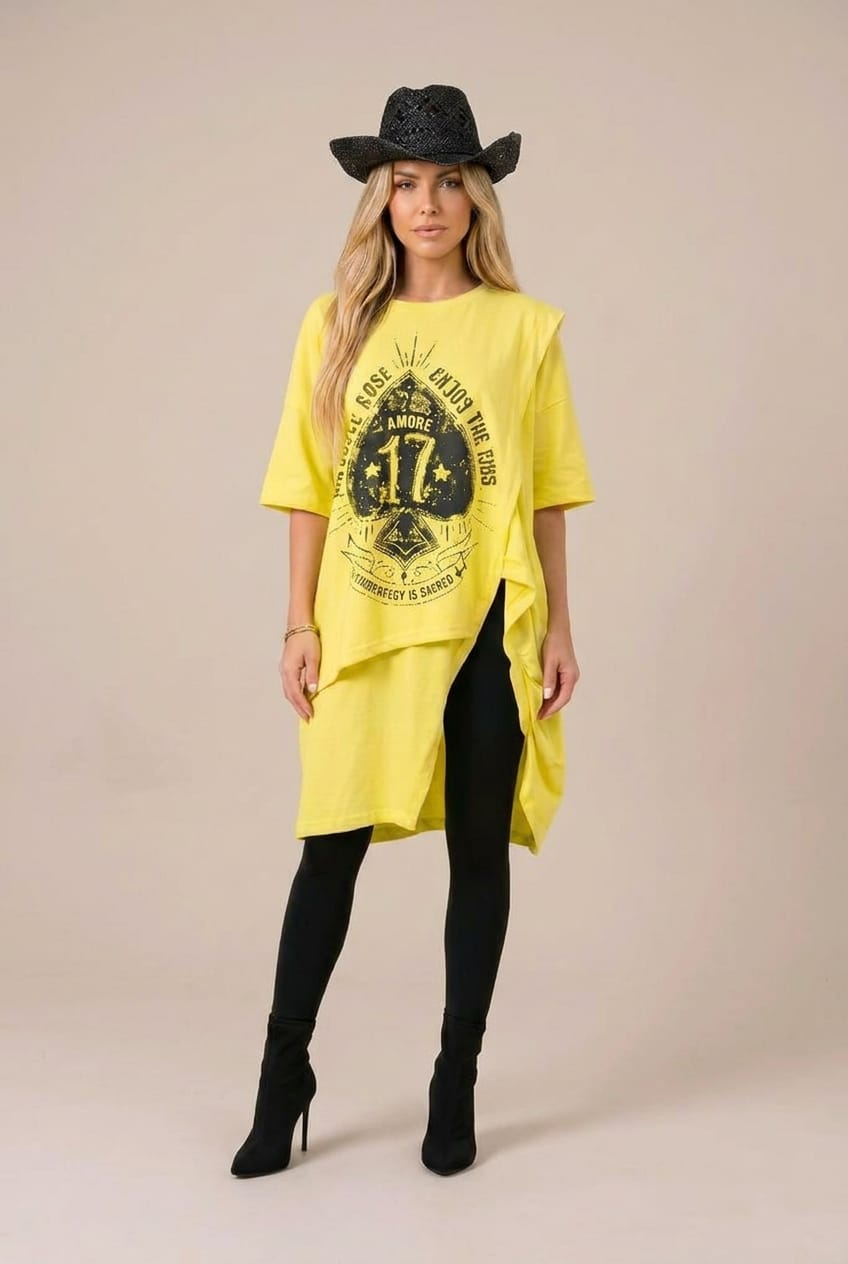 TÚNICA OVERSIZE DRAPEADA VDR