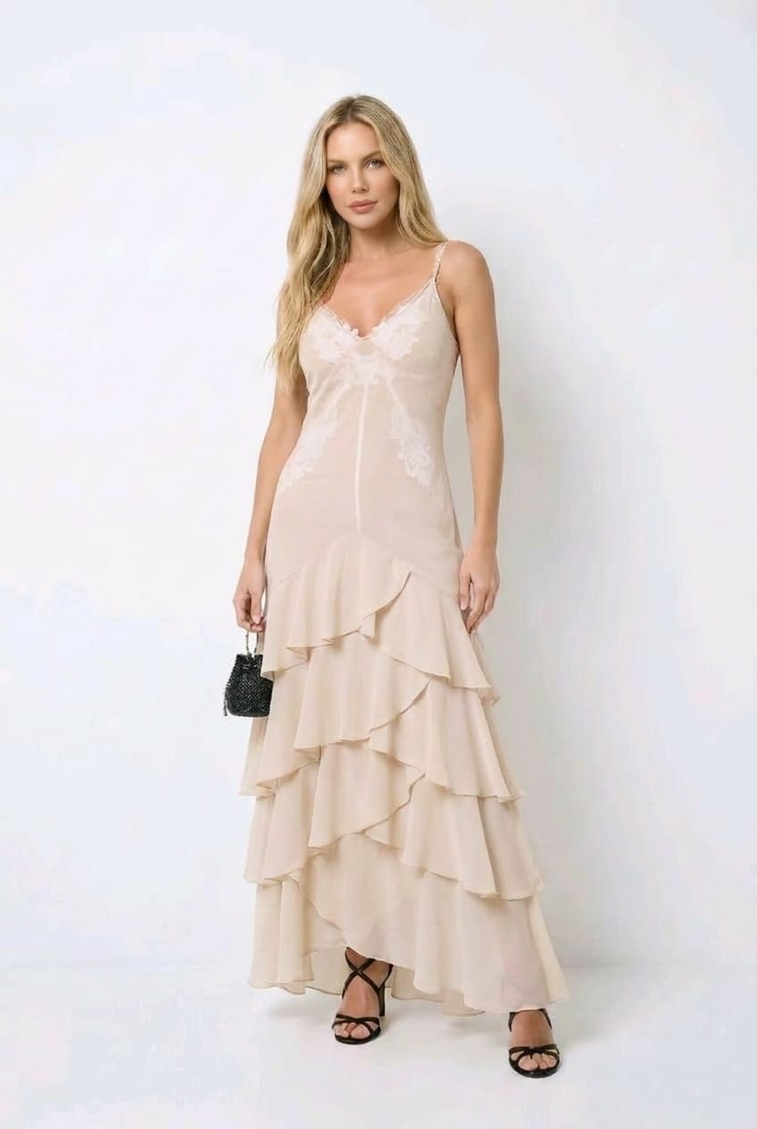 VESTIDO FOLHOS SWALLOW