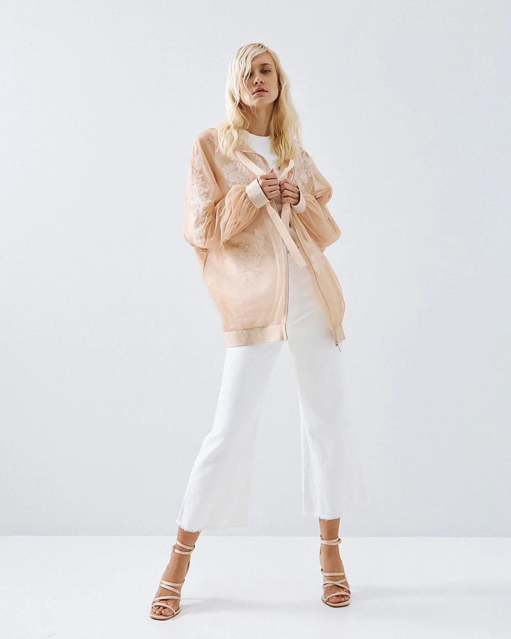 BOMBER TRANSPARENTE EM RENDA ACCESS