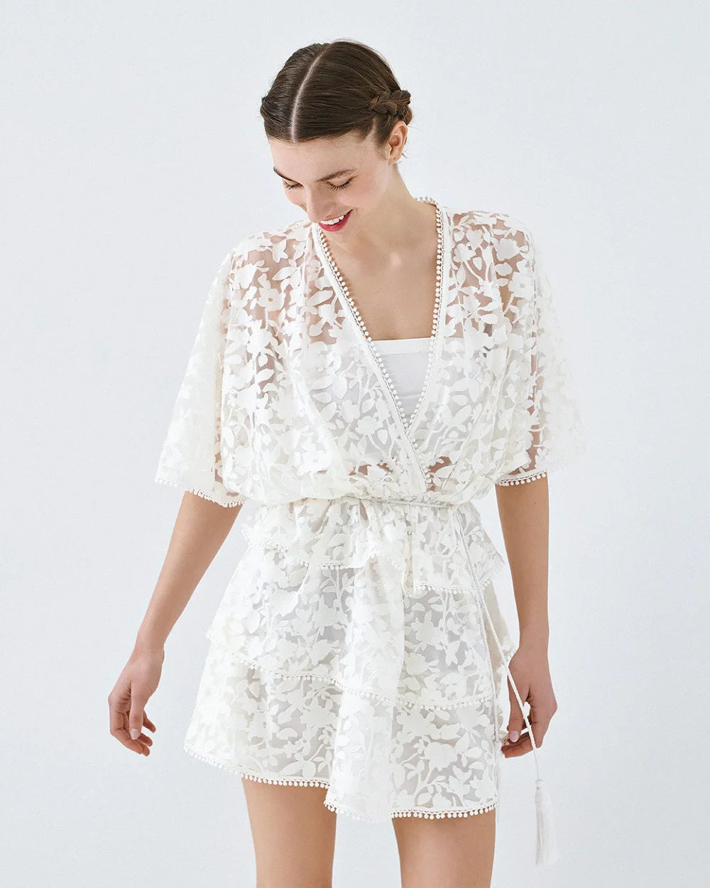 VESTIDO CURTO FOLHOS ACCESS