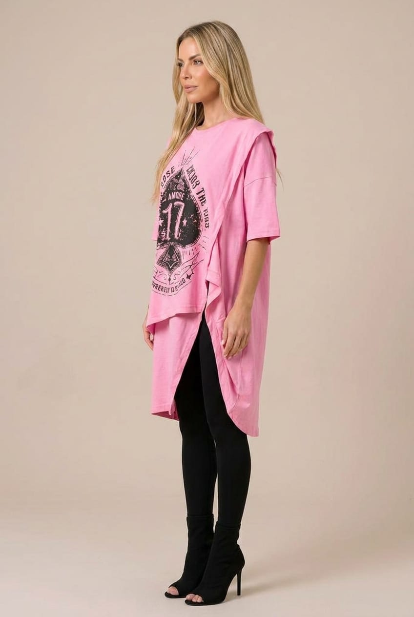 TÚNICA OVERSIZE DRAPEADA VDR