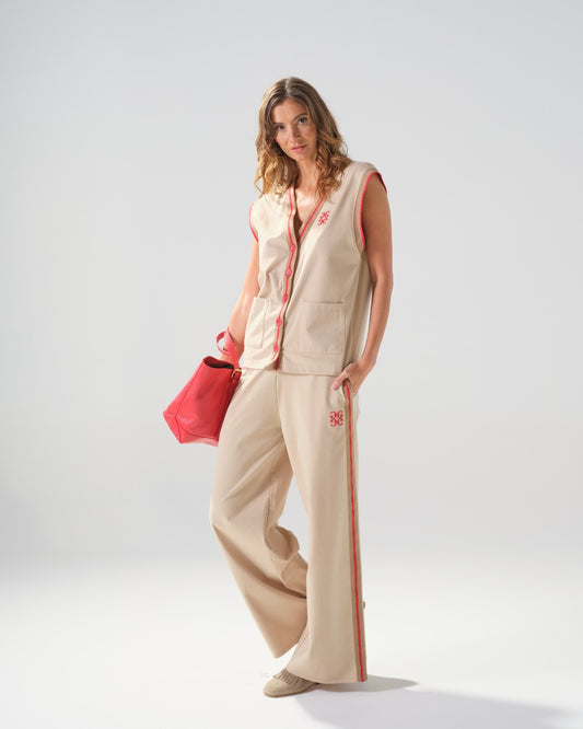 CALÇA WIDE LEG CRYSTAL GUSI