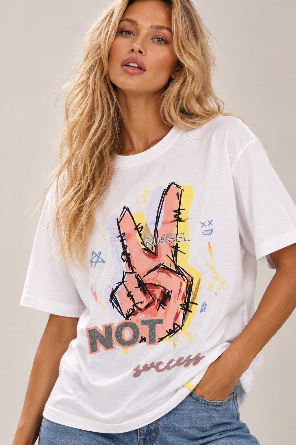 Manga curta, look casual