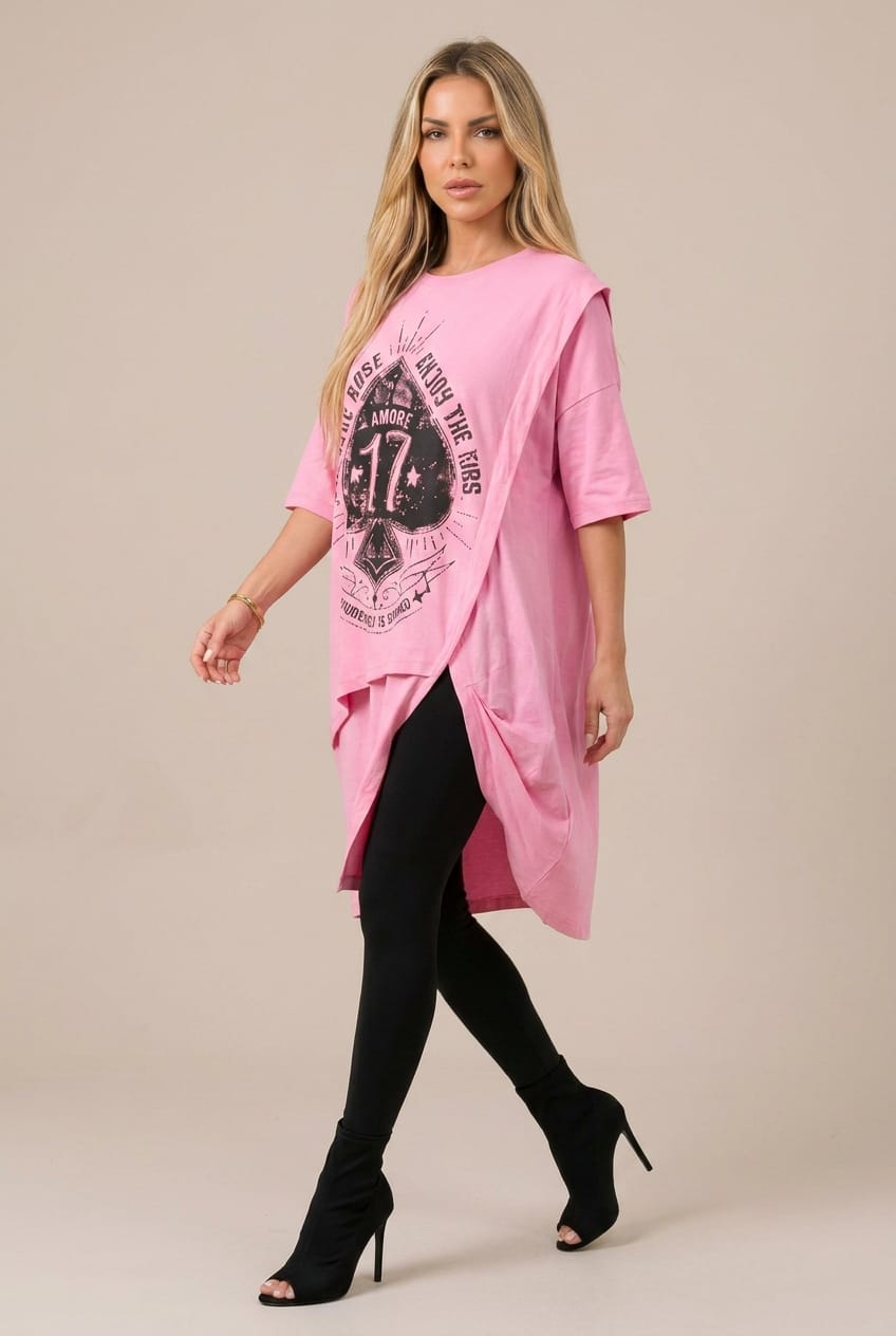TÚNICA OVERSIZE DRAPEADA VDR