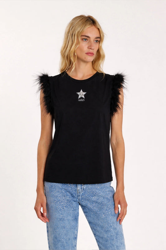 T-SHIRT COM STRASS RELISH