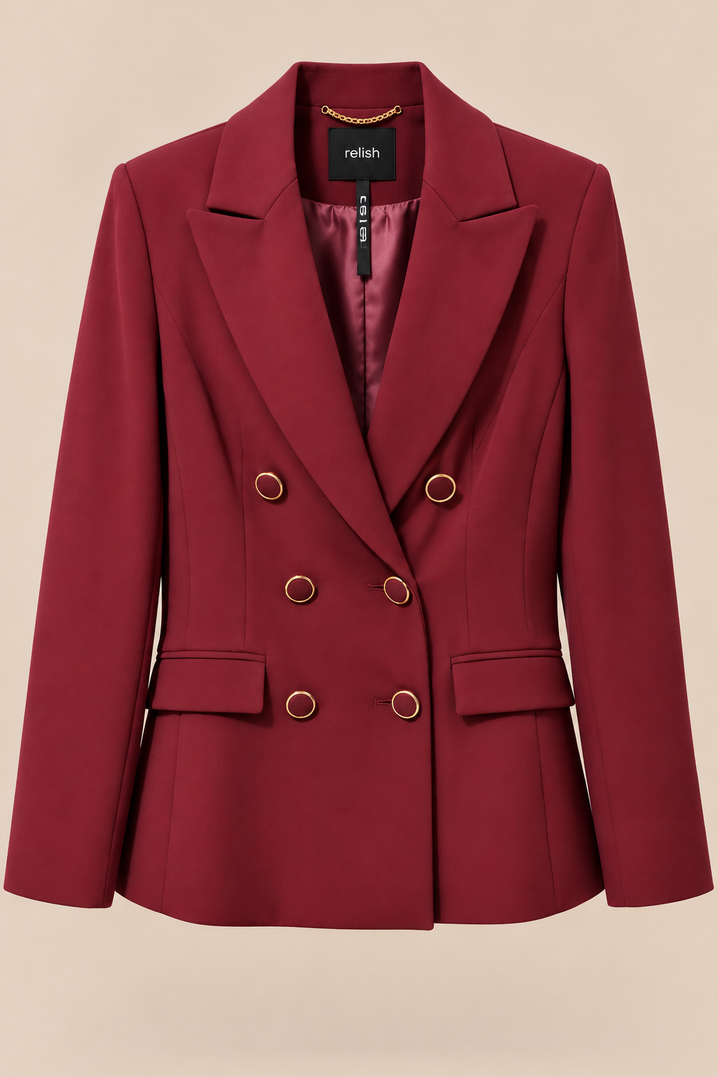 BLAZER CRUZADO BORDEAUX - RELISH