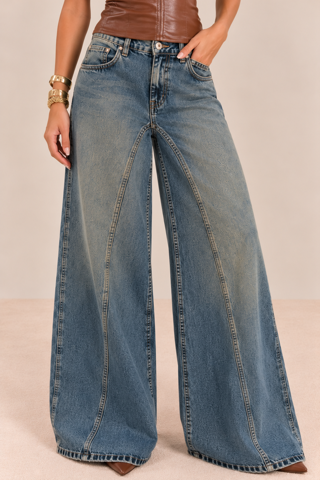 CALÇAS WIDE LEG VINTAGE - OPEN
