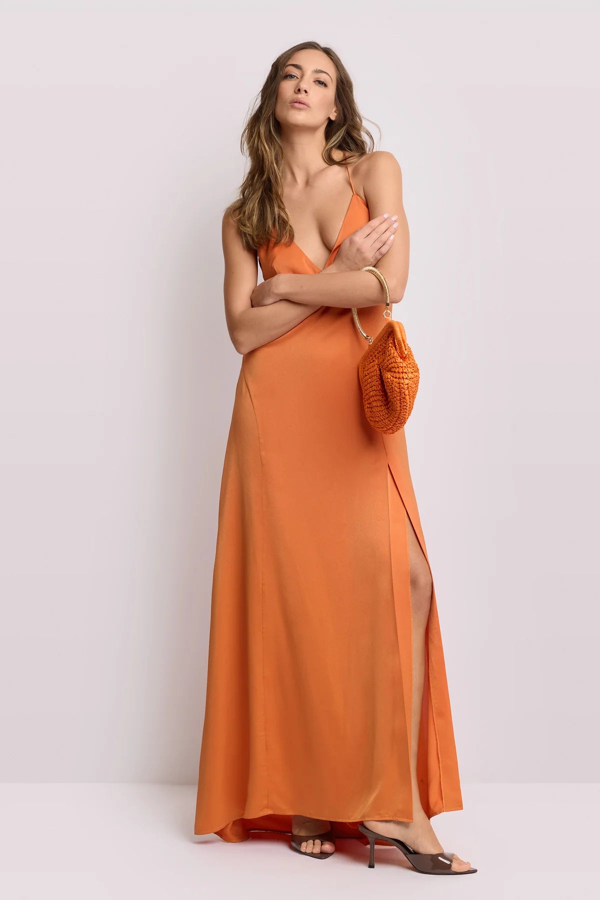 MAXI VESTIDO CETIM KOCCA