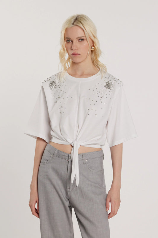 T-SHIRT COM PEDRARIA RELISH