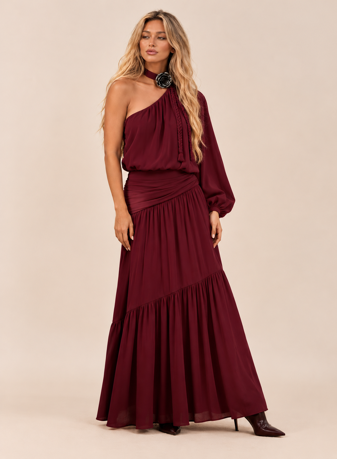 MAXI VESTIDO ASSIMÉTRICO - OPEN