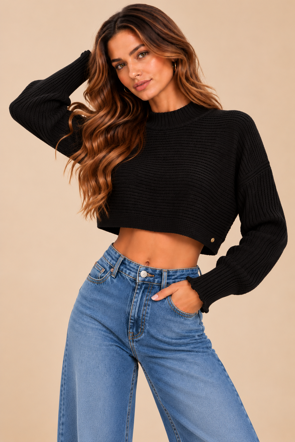 CAMISOLA DE MALHA CROPPED - GUSI