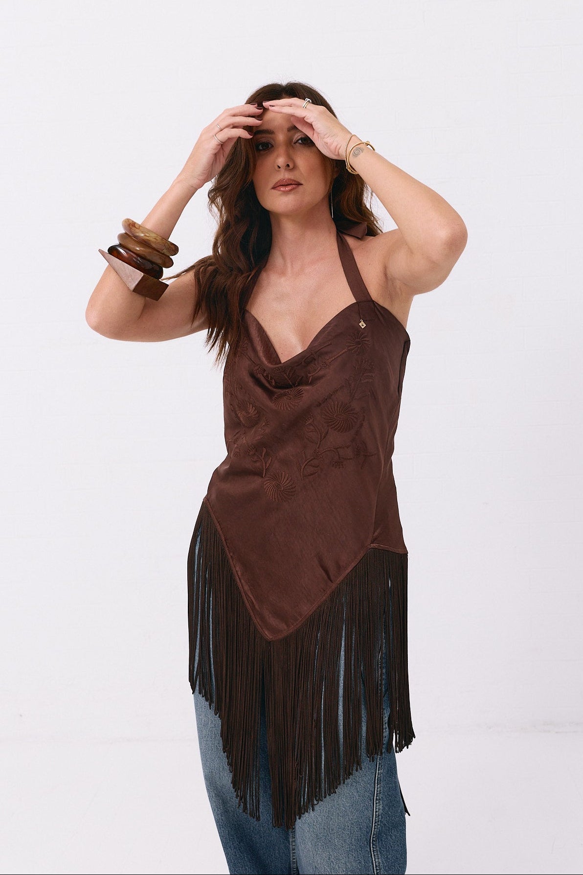 TOP LENÇO FRANJAS SWALLOW