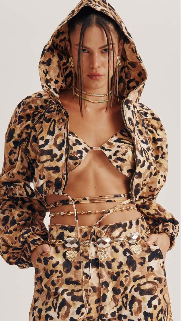 TOP ANIMAL PRINT AMARANTE