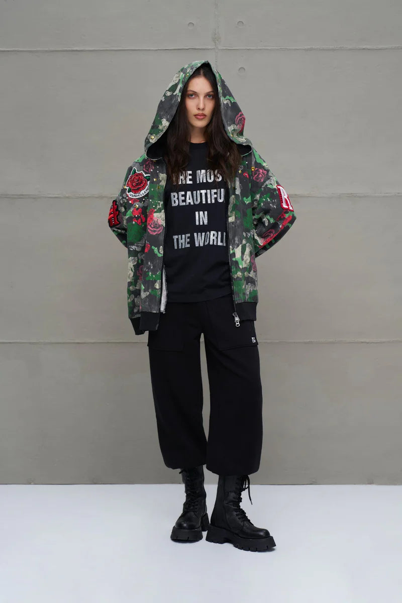 CASACO OVERSIZE TROPA FLORAL VDR