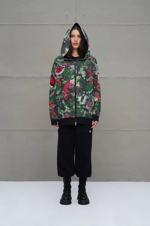 CASACO OVERSIZE TROPA FLORAL VDR