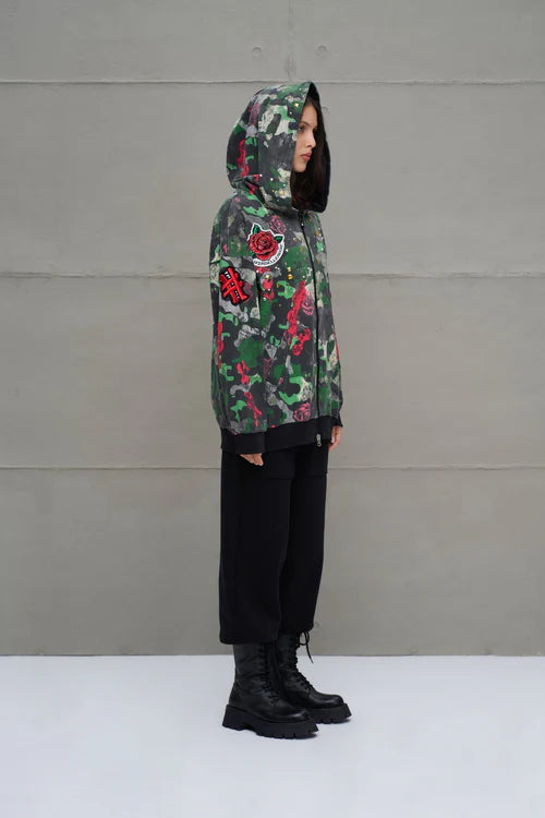 CASACO OVERSIZE TROPA FLORAL VDR