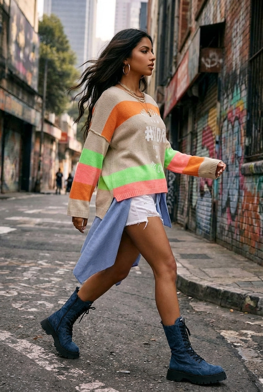CAMISOLA MALHA MULTICOLOR VDR