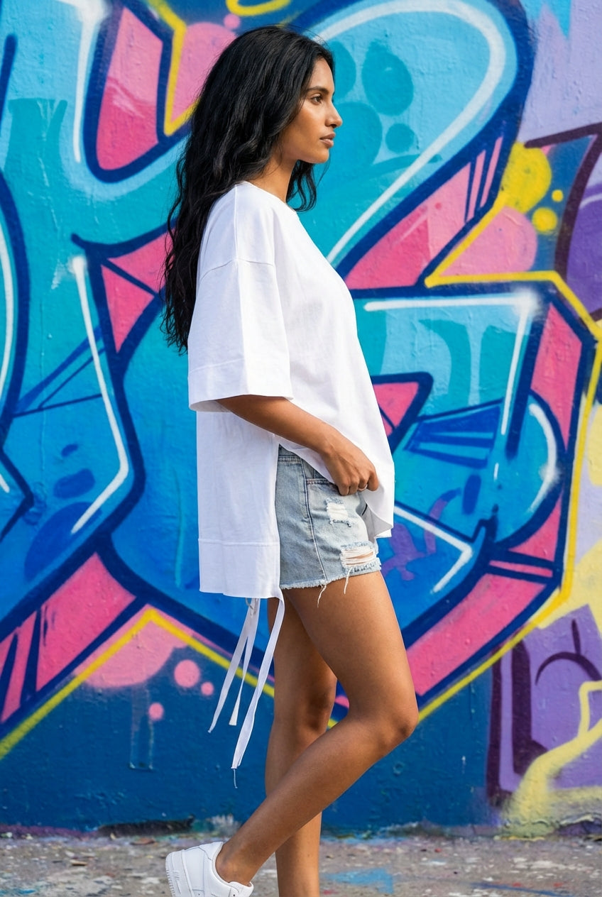 TÚNICA OVERSIZE CORDÃO VDR