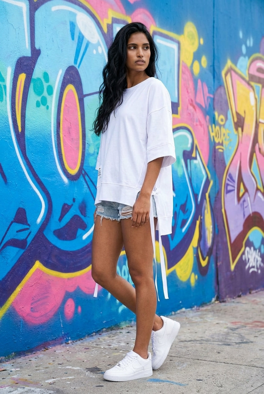 TÚNICA OVERSIZE CORDÃO VDR