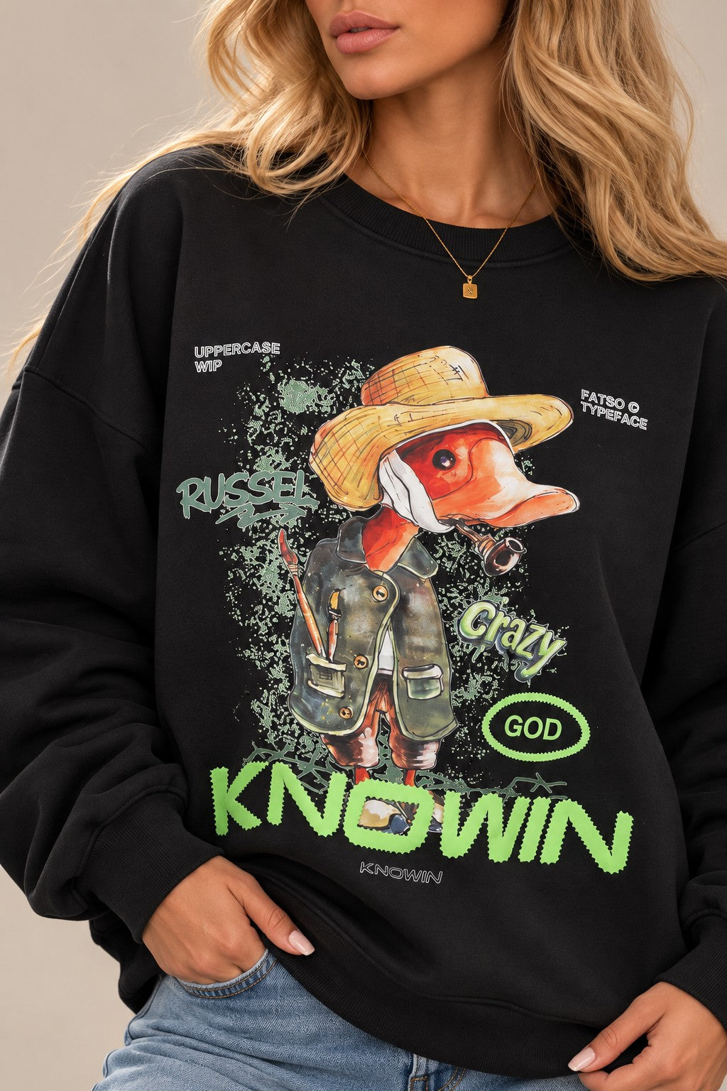 roupa de malha oversized