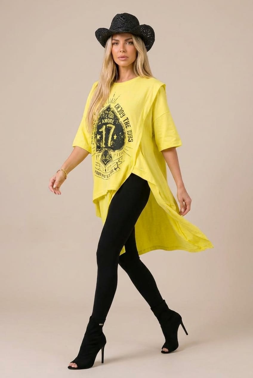 TÚNICA OVERSIZE DRAPEADA VDR