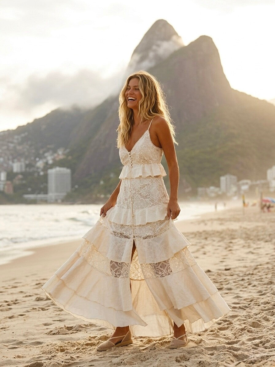 MAXI VESTIDO BORDADO ACCESS