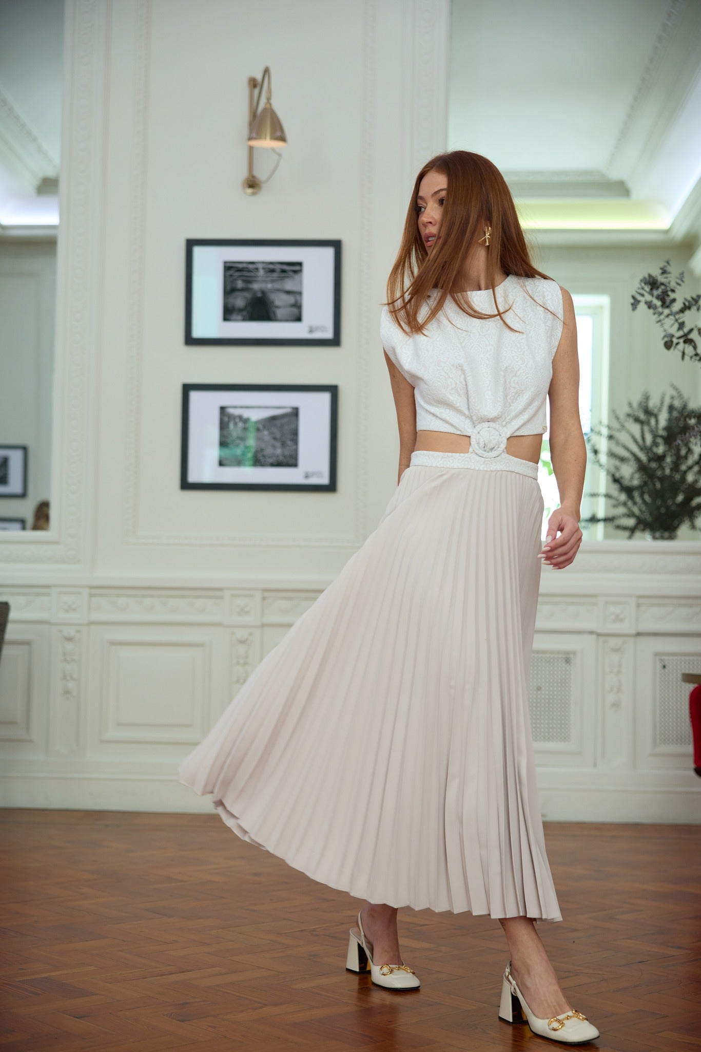 VESTIDO PLISSADO SWALLOW