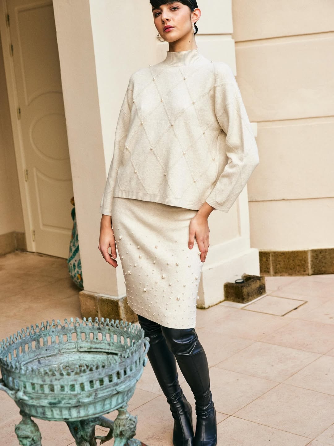 SAIA MIDI DE MALHA FLY GIRL