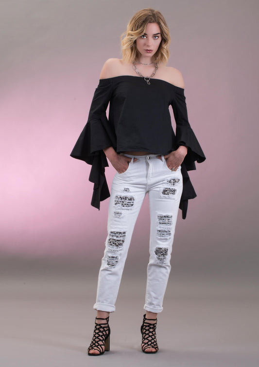 CALÇA COM LANTEJOULAS RELISH