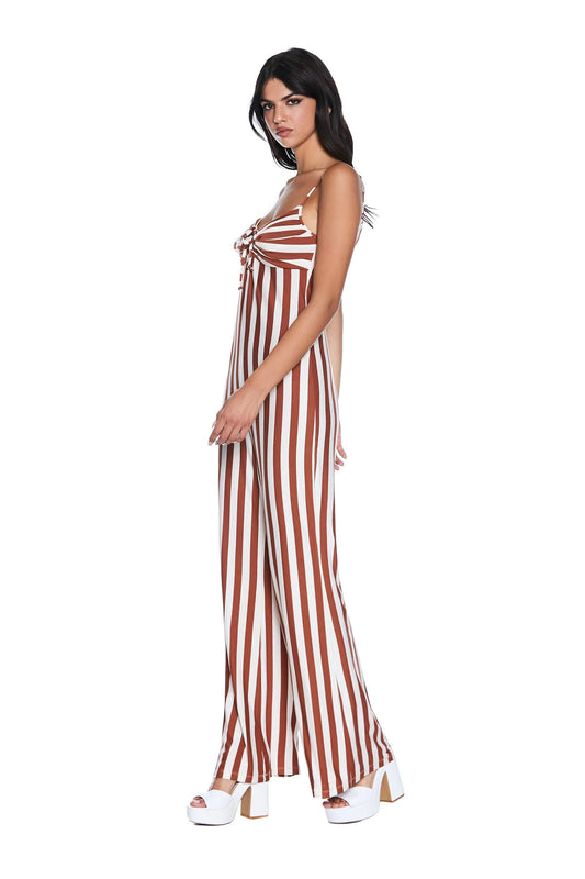 STRIPED JUMPSUIT WITH RELISH STRAPS