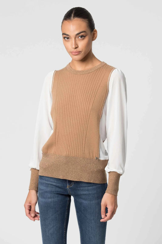 SWEATER WITH RIBBED DETAIL KOCCA