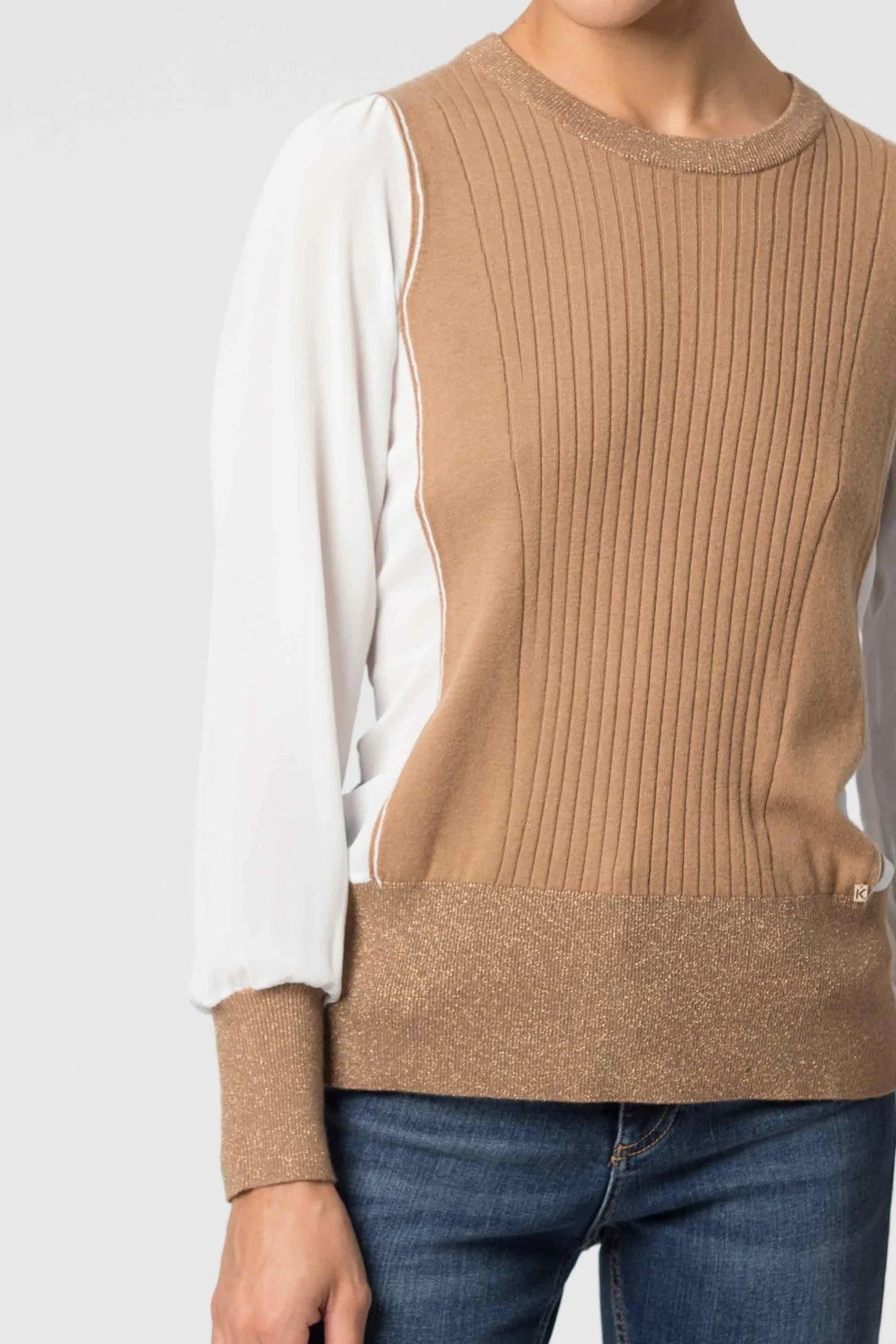 SWEATER WITH RIBBED DETAIL KOCCA